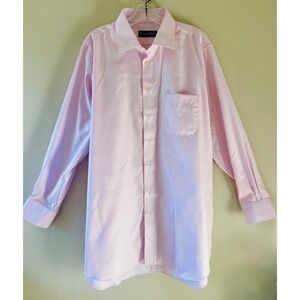 Executive Collection Tom James XXL Custom Pink Check Cotton Long Sleeved Shirt